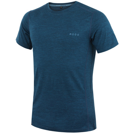 Мъжка тениска MOOA MerinoSilk 160 short син lagoon blue melange