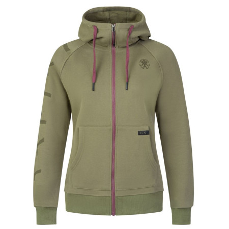 Дамски суитшърт Rafiki Nuria Zip тъмно зелен burnt olive