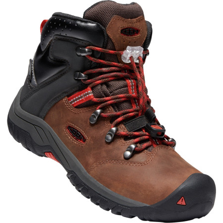 Детски обувки Keen Torino II MID WP Y кафяв TortoiseShell/FireyRed