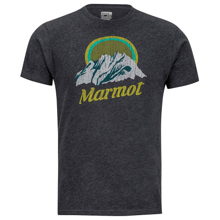 Мъжка тениска Marmot Pikes Peak Tee SS черен NewCharcoalHeather