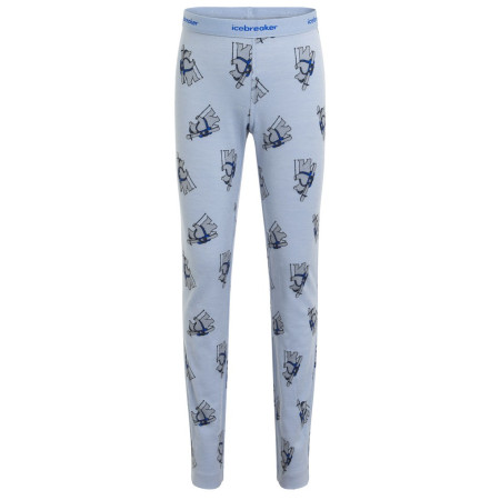 Детско функционално долно бельо Icebreaker Kids M 200 Oasis Leggings Bear Tour AOP светло син Zinc Blue/Aop