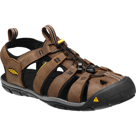 Мъжки сандали Keen Clearwater CNX Leather кафяв DarkEarth/Black