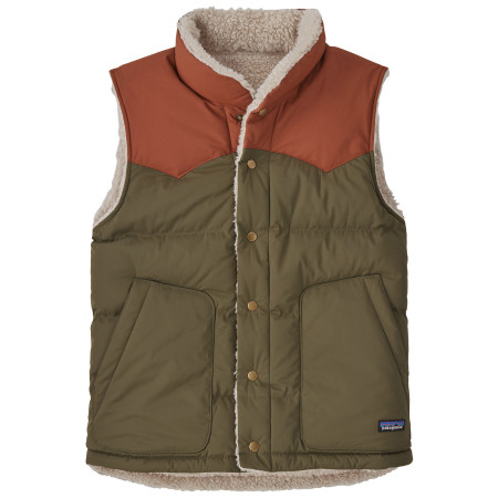 Мъжка пухена жилетка Patagonia Reversible Bivy Down Vest зелен/кафяв