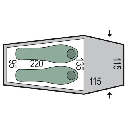 Експедиционна палатка за 2 души Pinguin Summit 2