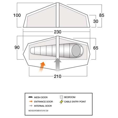 Ултралека едноместна палатка Force Ten Helium UL 1 Air