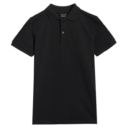 Детска тениска 4F Polo Shirt M614 черен DEEP BLACK