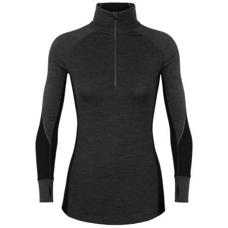 Дамска тениска Icebreaker 260 Zone Ls Half Zip черен JetHthr/Black