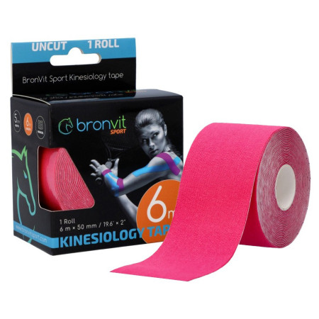 Кинезио тейп лента BronVit Sport Kinesio Tape classic 5 cm x 6m