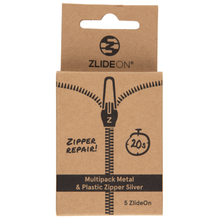 Джаджи за пътуване ZlideOn Multipack Metal & Plastic Zipper сребърен