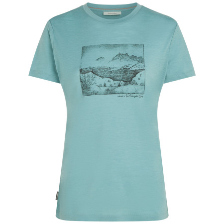 Дамска тениска Icebreaker Women Merino 150 Tech Lite SS Tee Terrain светло син Hydro