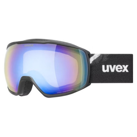 Ски очила Uvex Victorious FM черен/син BLACK MATT DL/BLUE ON GREEN-CLEAR S2