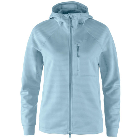 Дамско яке Fjällräven Abisko Grid Fleece Hoodie W светло син Breeze Blue