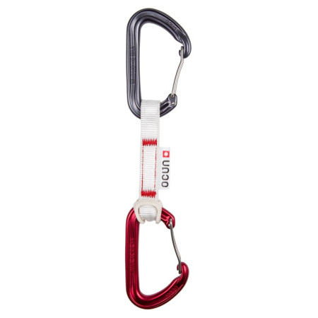 Комплект примка с карабинери Ocún HAWK QD WIRE BIO-DYN-RING 15 mm 10 cm 6-pack червен