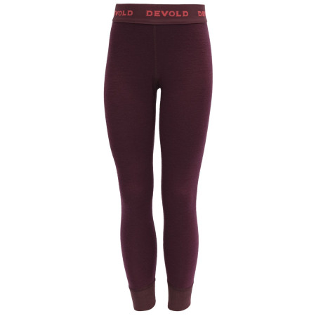 Детско функционално долно бельо Devold Duo Active Merino Longs Kid винен