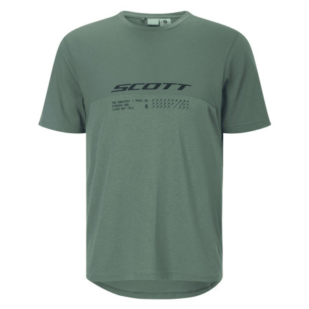 Мъжко фанелка за колоездене Scott Tee M's Vertic DRI SS тъмно зелен tranquil green