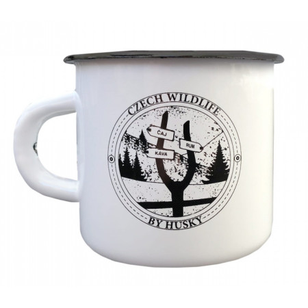 Чаша Husky 400 мл алуминиева бял/черен Signpost