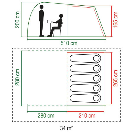 Семейна палатка Coleman Waterfall 5