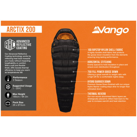 Спален чувал Vango Arctix 200