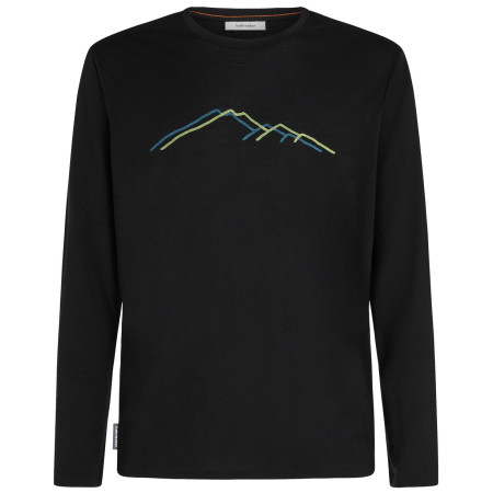 Функционална мъжка тениска Icebreaker Men Merino 150 Tech Lite LS Tee Rainer Ridge черен Black