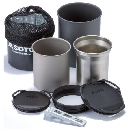 Комплект прибори Soto Thermostack + Cook Set Combo черен