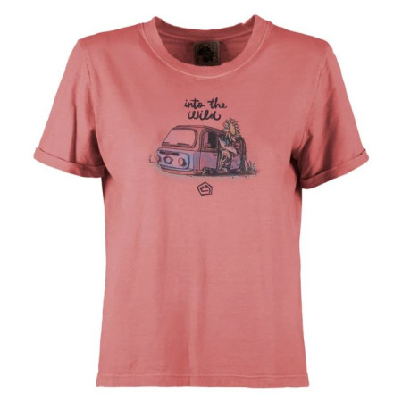 Дамска тениска E9 Wild Women's червен Flamingo