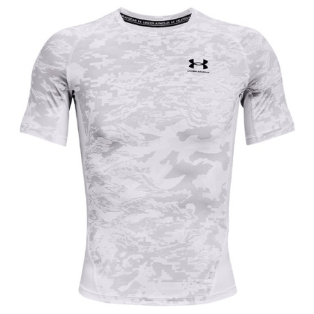 Функционална мъжка тениска Under Armour HG Armour Camo Comp SS бял White//Black