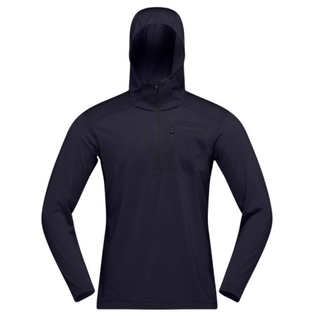 Функционален мъжки суитшърт Norrona falketind warm1 Hood черен Caviar Black