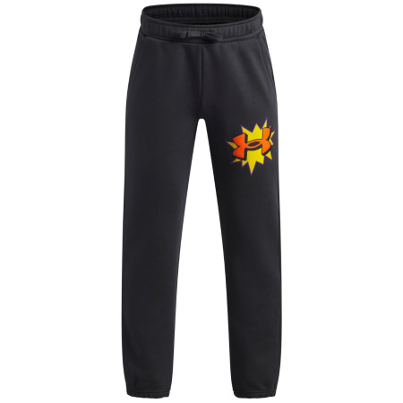 Детски панталони Under Armour UA B Rival FLC Graphics Jgr Anthracite сив Anthracite / / Outrageous Orange