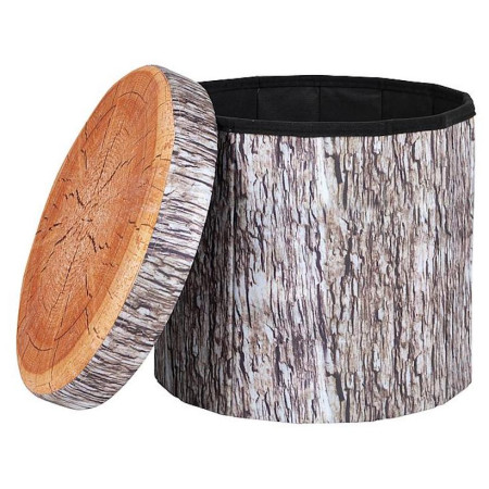 Табуретка Bo-Camp Ottoman Round кафяв TreeTrunkBrown
