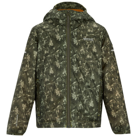 Детско яке Regatta Printed Lever II LiSagLinCamo тъмно зелен LiSagLinCamo