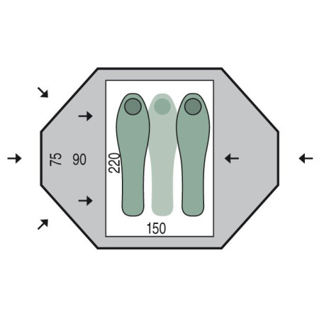 Палатка Pinguin Tornado 2 Duralu