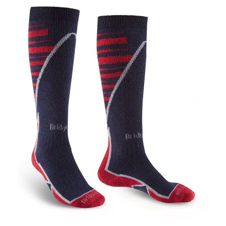 Мъжки 3/4 чорапи Bridgedale Ski Midweight+ тъмно син navy/red/042