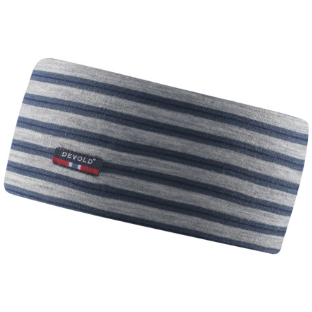 Лента за глава Devold Breeze Headband kids сив/син Night stripes