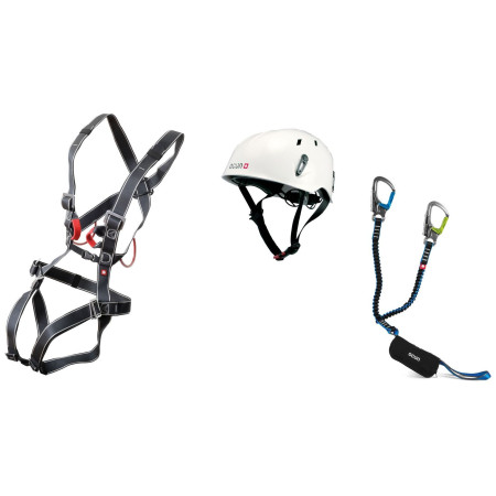 Комплект за виа ферата Ocún Via Ferrata Bodyguard Pail Set бял