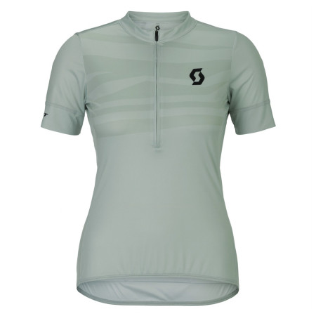 Дамска колоездачна фланелка Scott Jersey W's Endurance LT SS зелен/сив spray grey