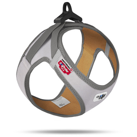 Нагръдник за куче Curli Glow Reflective сив/кафяв Gray