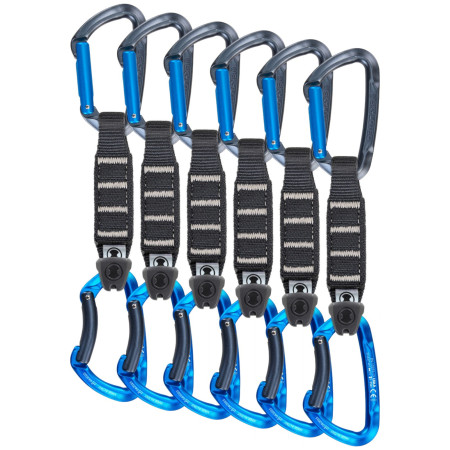 Примки с карабинери Skylotec Lime Set Nylon PRO - 6 PACK сив/син Anthracite/Electricblue
