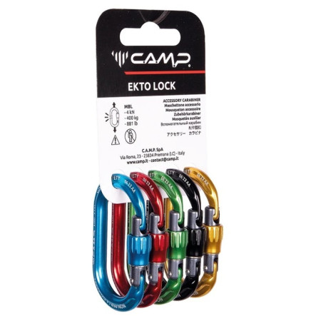 Комплект карабинери Camp Rack Pack Ekto Lock - 5 Pcs черен