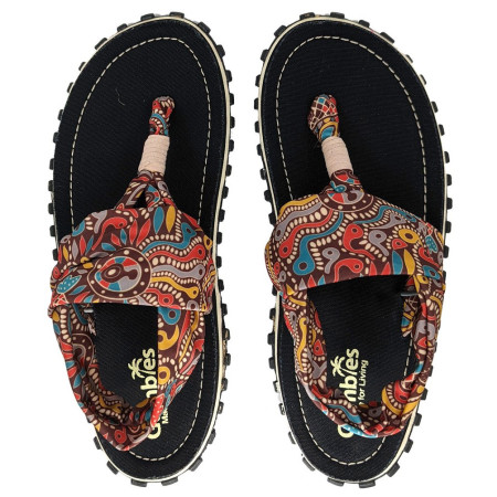 Сандали Gumbies Slingback Aboriginal черен/кафяв Aboriginal