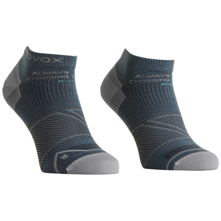 Дамски мериносови чорапи Ortovox Alpine Light Low Socks W сив/син Dark Arctic Grey