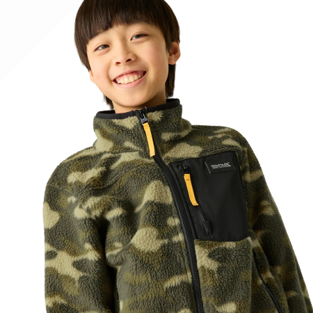 Детски функционален суитшърт Regatta Junior Frankie Warm Fleece Bark Green Camo