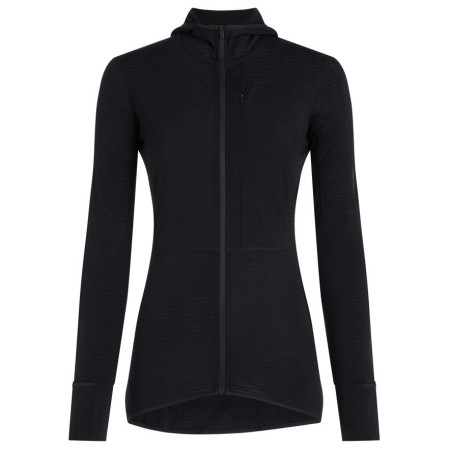 Дамски функционален суитшърт Icebreaker Women Merino Blend 200 RealFleece™ Descender LS Zip Hoodie черен Black