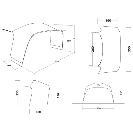 Пристройка за палатка Outwell Wakefield L Tent Connector