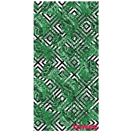 Бързосъхнеща кърпа Towee Monstera 80x160 cm бял/зелен Monster