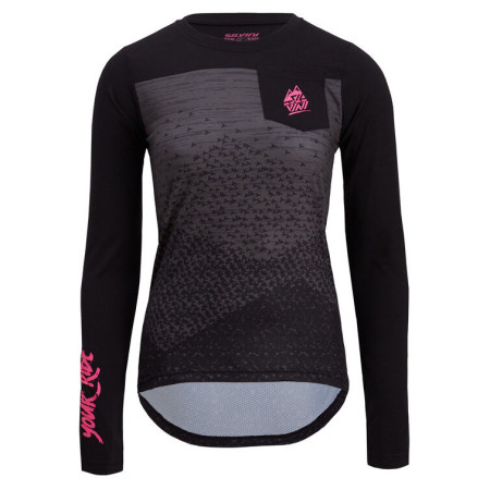 Дамска колоездачна фланелка Silvini Ella черно/розово