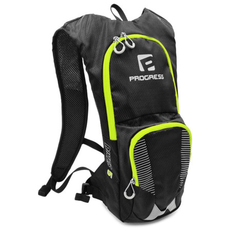 Раница за колоездене Progress Biker 5 черен/зелен černá/limetka