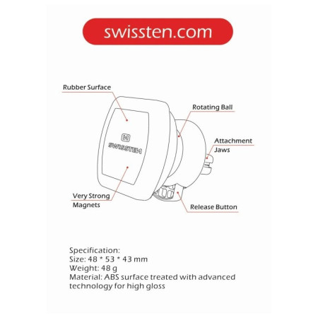Držák do auta Swissten S-GRIP AV-M3