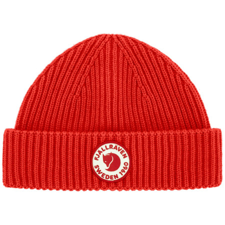 Зимна шапка Fjällräven 1960 Lite Logo Hat червен True Red