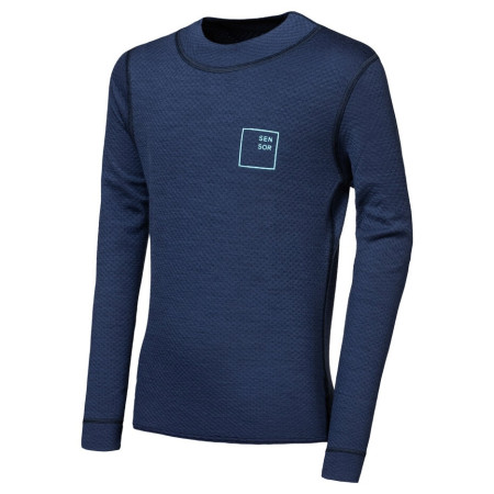 Детска функционална тениска Sensor Merino DF Logo Up Deep Blue тъмно син Deep Blue