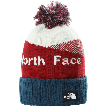 Шапка The North Face Recycled Pom Pom червен/син Vintgwht/Mntrybu/Crdnlrd